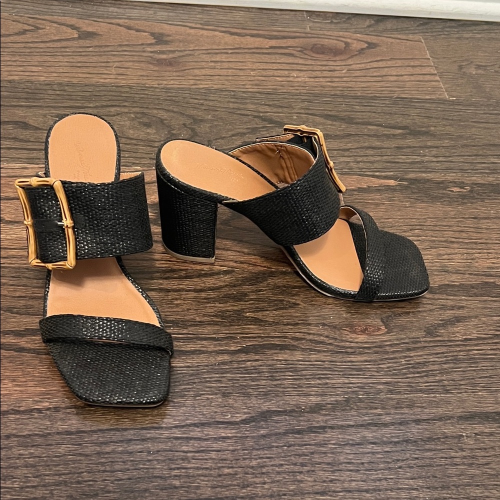 Black block heels